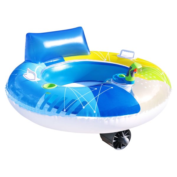 Banzai Motorized Pool Cruiser Multicolor Teens Adults Battery Powered PVC Summer Float, Ages 14+, Unisex