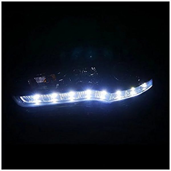 Spec-D Tuning 2LHP-EVO08G-8-TM Mitsubishi Lancer EVO X 10 Glossy Black R8 Style LED Projector Headlights - Image 3