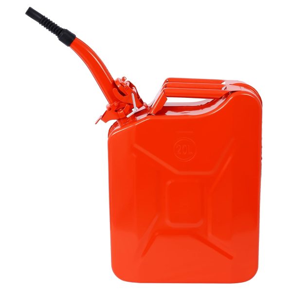 20 Liter (5 Gallon) Jerry Fuel Can with Flexible Spout, Portable Jerry Cans Fuel Tank Steel Fuel Can, Fuels Gasoline Cars, Trucks, Equipment, RED 3pcs/set - Image 5