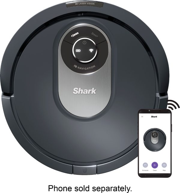 Shark - AI Robot Vacuum RV2001 with Self Cleaning Brushroll, Object Detection, Wi Fi - Gray - Image 14