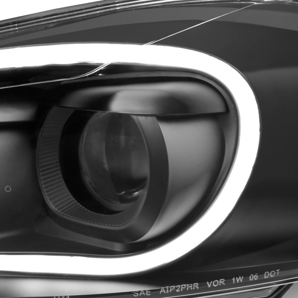 AKKON - Fits 06-13 Chevy Impala | 14-16 Impala Limited | 06-07 Monte Carlo Light Tube Projector Headlamps - Black - Image 4