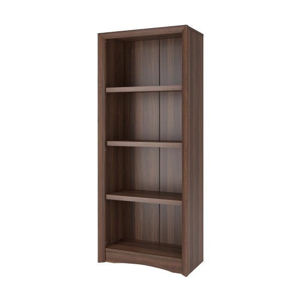 CorLiving Quadra Brown Engineered Wood Tall Adjustable 4 Shelf Vertical Bookcase - Image 7