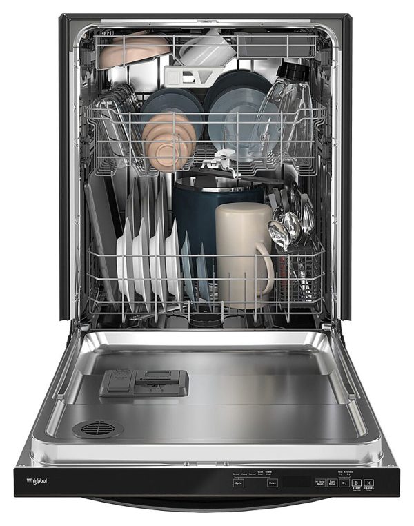 Whirlpool - 24" Top Control Built-In Dishwasher with Stainless Steel Tub, Large Capacity & 3rd Rack, 47 dBA - Black stainless steel - Image 7