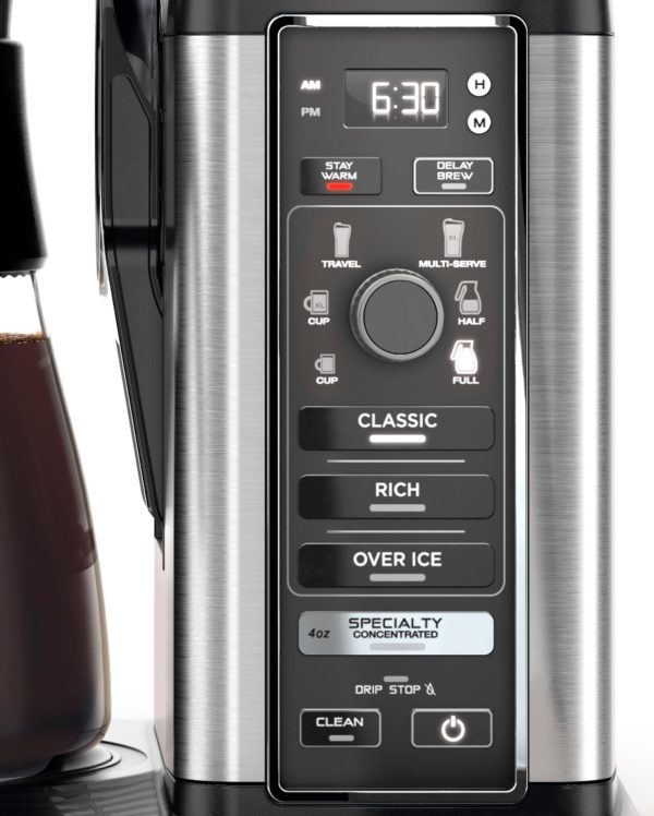 Ninja CM401 - 10-Cup Specialty Coffee Maker with Fold-Away Frother and Glass Carafe CM401 - Black/Stainless Steel - Image 5