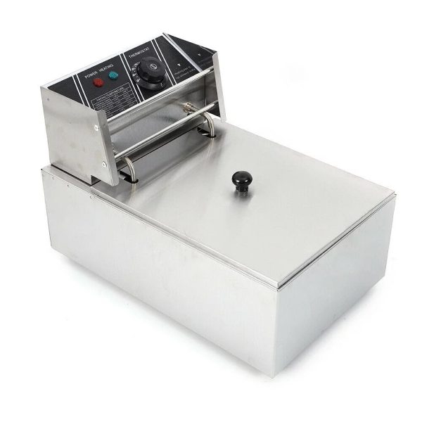 denest 5kW Large Electric Deep Fryer Single Tank Commercial Restaurant Fry Basket 6/12L - Image 5