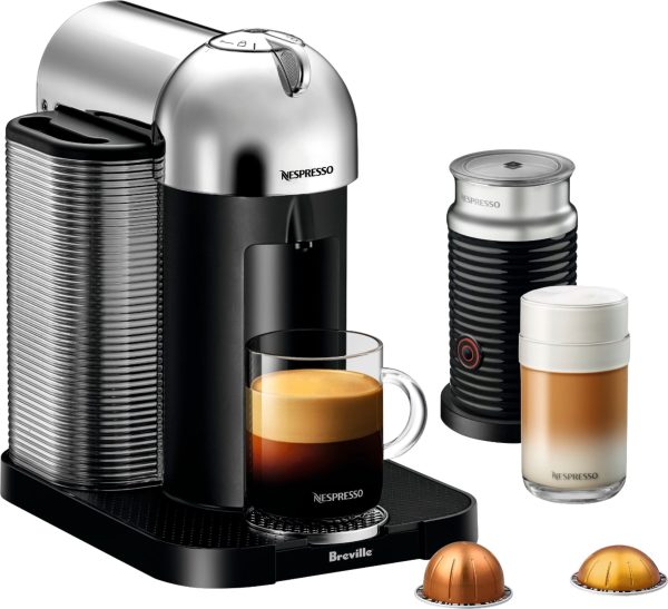 Nespresso BNV250CRO1BUC1 - Vertuo Chrome by Breville with Aeroccino3 - Chrome