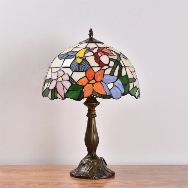 Tiffany Style Table Lamp Stained Glass Lamp Hummingbird Style Bedside Table Lamp Desk Reading Light 18" Tall Decor Bedroom Living Room Home Office - Image 8