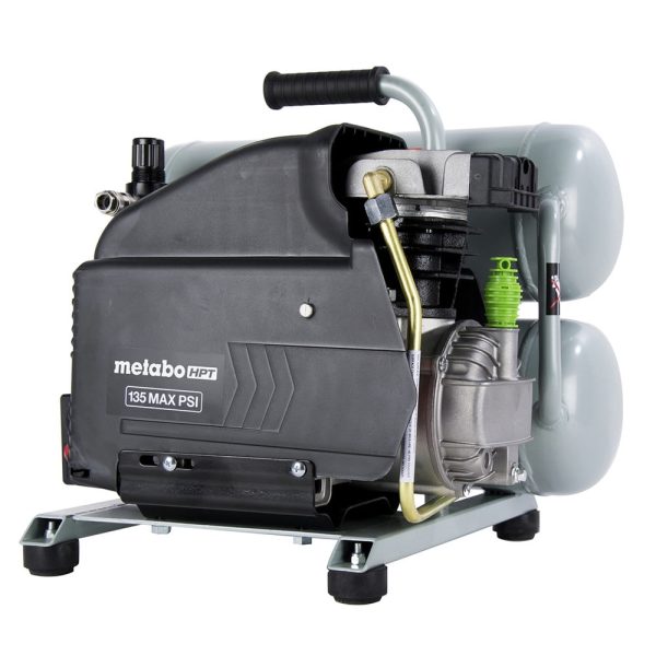 Restored Metabo HPT EC99SM 2 HP 4 Gallon Oil-Lube Twin Stack Air Compressor (Refurbished) - Image 4