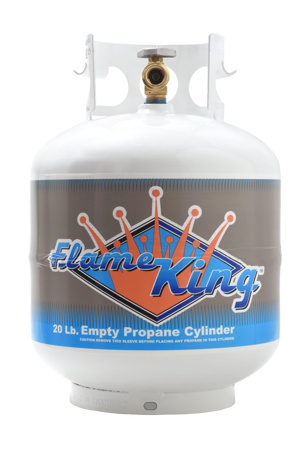 Flame King 20LB Empty Steel Propane Tank LP Cylinder w/ Type1 OPD Valve, for Grills & BBQs - Image 2