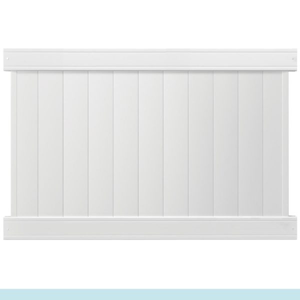 Outdoor Essentials Pro Series 4x6 Lakewood White Vinyl Privacy Fence Panel