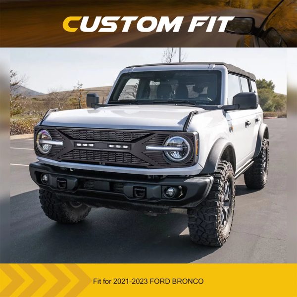 AMERICAN MODIFIED Grille w/ Lights for 21-24 Ford Bronco w/ Front Camera - Image 10