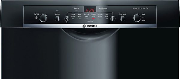 Bosch - 100 Series 24" Front Control Tall Tub Built-In Dishwasher with Stainless-Steel Tub - Black - Image 4