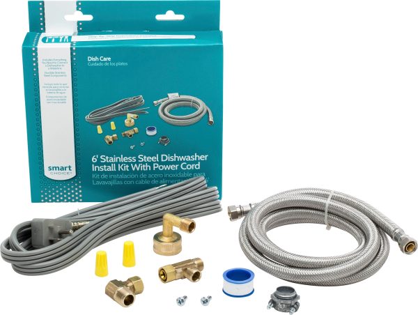 Smart Choice - Universal 6' Deluxe Dishwasher Install Kit - Multi