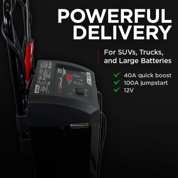 Schumacher Electric Battery Charger with Engine Starter, Boost, and Maintainer - 200 Amp/40 Amp, 12V - for Cars, Trucks, SUVs and RV Batteries - Image 3