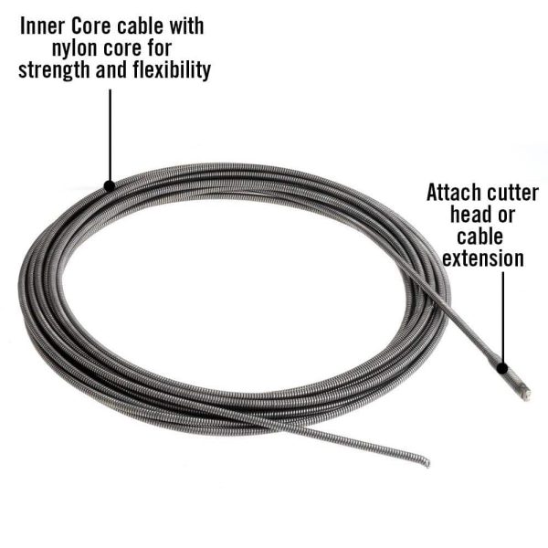 3/8 in. x 75 ft. C-32 IC Inner Core Drain Cleaning Snake Auger Machine Replacement Cable for K-3800 Models 37847 - Image 3