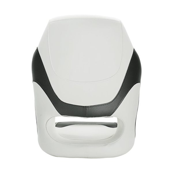 Seamander S1043 series Premier Pontoon Furniture Bucket Seat, Captain Seat, Colors White/Charcoal - Image 3