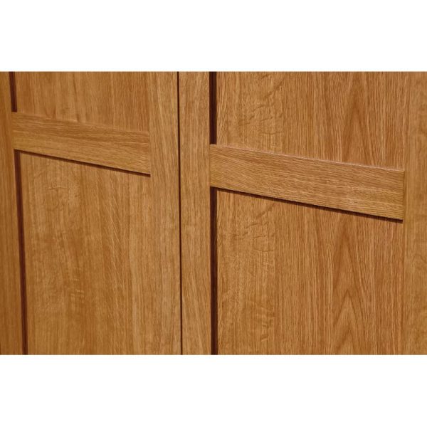 Lark Manor Elborough Manufactured Wood Armoire Highland Oak - Image 9