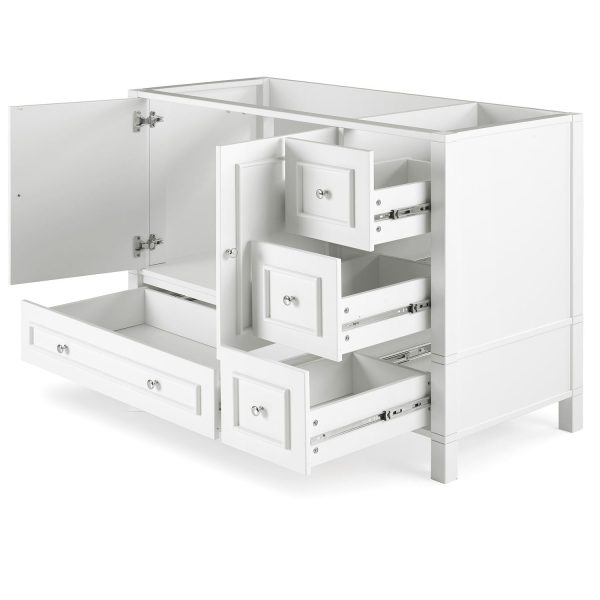 Alaterre Furniture Williamsburg White Vanity Cabinet - Image 4