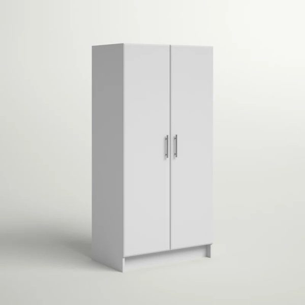 Prepac Elite 2 Door Wardrobe Cabinet， 32" W x 65" H x 20" D， White - Image 13