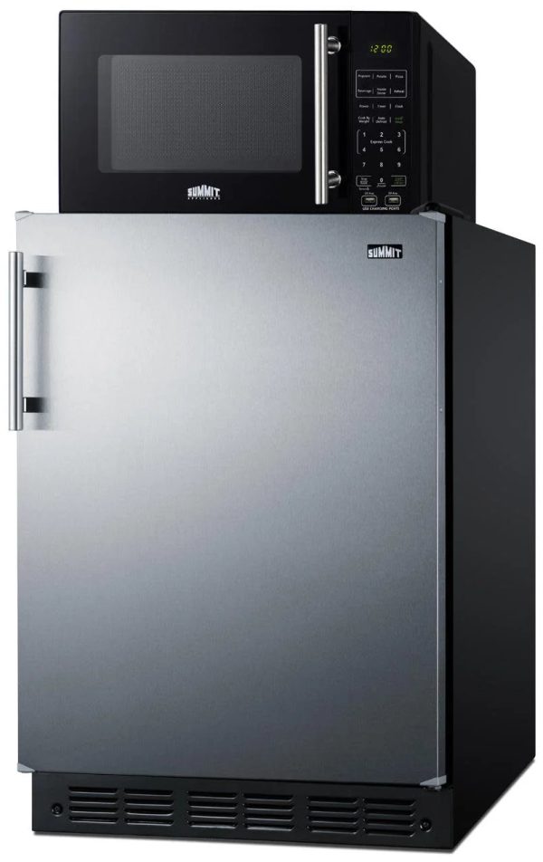 Summit MRF6BK2SSA Microwave & Refrigerator Combination with Allocator - Image 5