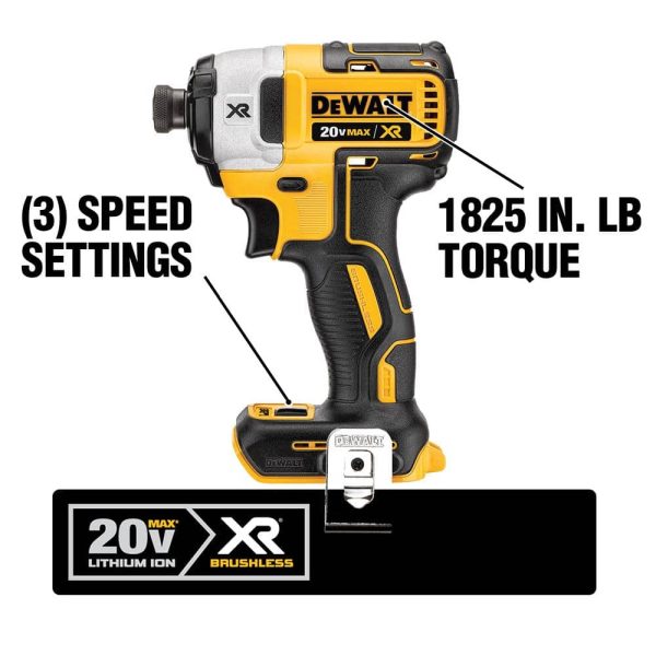 20V MAX Lithium-Ion Cordless Brushless 5 Tool Combo Kit with (2) 4.0Ah Batteries and Charger DCKTS599M2 - Image 6