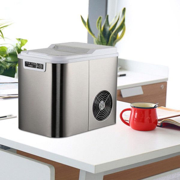 CJC Countertop Ice Maker Portable Ice Machine with Carry Handle Basket and Scoop for Home Kitchen Party 110V - Image 7