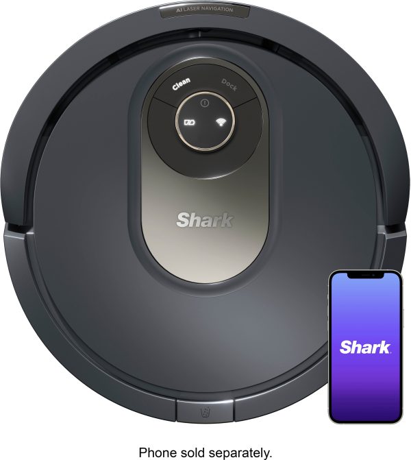 Shark - AV2001 AI Robot Vacuum with LIDAR Navigation, Home Mapping, Perfect for Pet Hair, Works with Alexa, Wi-Fi Connected - Gray