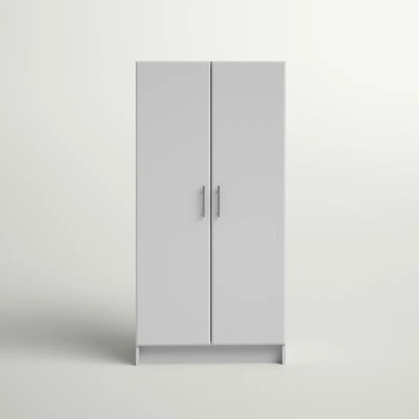 Prepac Elite 2 Door Wardrobe Cabinet， 32" W x 65" H x 20" D， White - Image 4