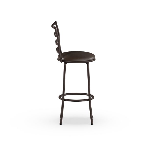 Mainstays Adjustable 24" or 29" Swivel Bar stool， Bronze Finish and PU Leather， Set of 3 - Image 4