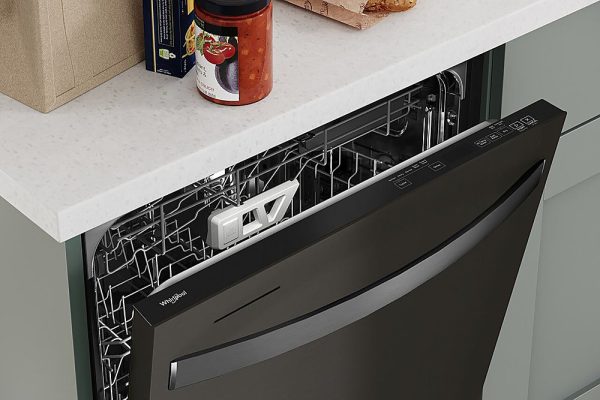 Whirlpool - 24" Top Control Built-In Dishwasher with Stainless Steel Tub, Large Capacity & 3rd Rack, 47 dBA - Black stainless steel - Image 10