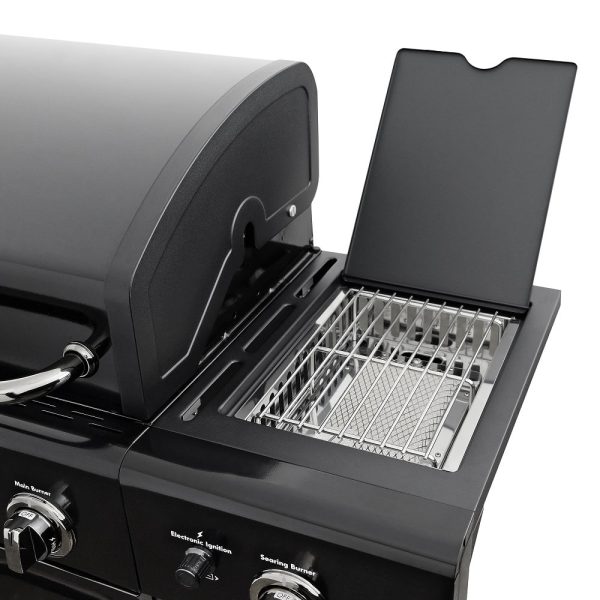 Kenmore 4-Burner Smart Gas Grill with Side Searing Burner, Black with Chrome Accents - Image 23