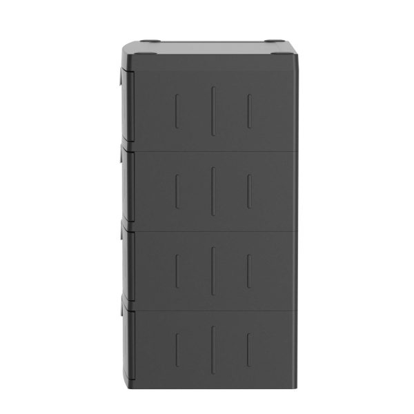 Hyper Tough 4 Drawer Plastic Garage Storage Cabinet 18.7 D x 25.39 W x 35.31 H， Black - Image 4