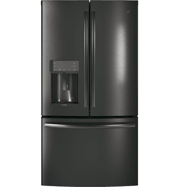 GE Appliances PFE28KBLTS 36 Inch French Door Refrigerator Black Stainless Steel