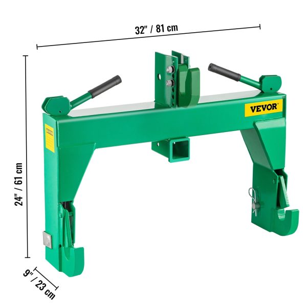 VEVORbrand 3-Point Quick Hitch, 3000 lbs Lifting Capacity Tractor Quick Hitch, Adaptation to Category 1 & 2 Tractors, No welding & 5 level Adjustable bolt - Image 8