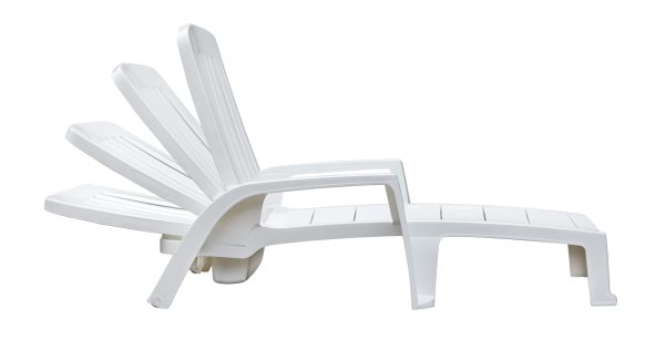 Miami Club Resin Chaise Lounge, White