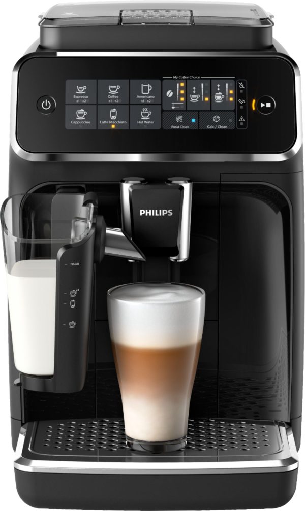 Philips 3200 Series Fully Automatic Espresso Machine w/ LatteGo, Black - Black - Image 7