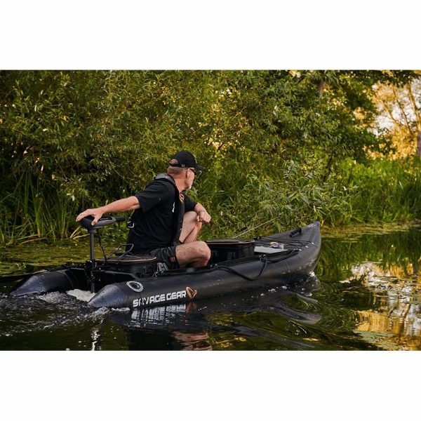 2 Person Inflatable Kayak Fishing PVC Boat - 130'' x 43'' x 11.8'' with Aluminum Alloy Seat, Paddle, Inflatable Mat, Repair Kit, Fin - Image 8