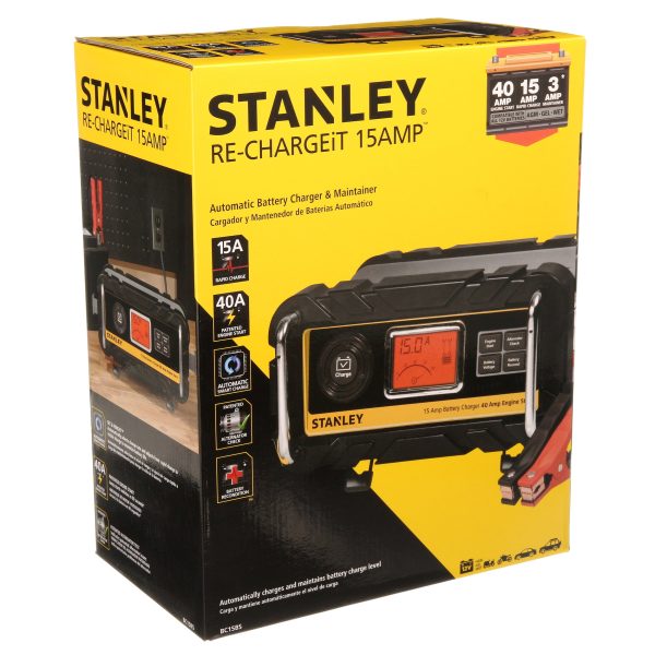 STANLEY 15 Amp Battery Charger with 40 Amp Engine Start (BC15BS) - Image 2