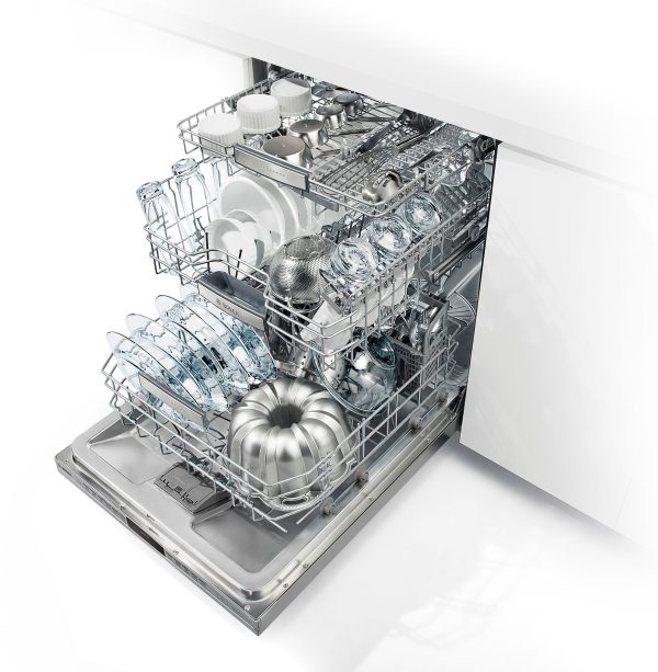 Bosch - 300 Series 24" Recessed Handle Dishwasher with Stainless Steel Tub - Stainless steel - Image 6