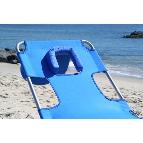 Ostrich Folding Chaise Lounge, Blue - Image 5