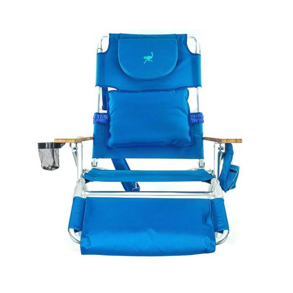 Ostrich Reclining Aluminum Beach Chair - Blue - Image 2