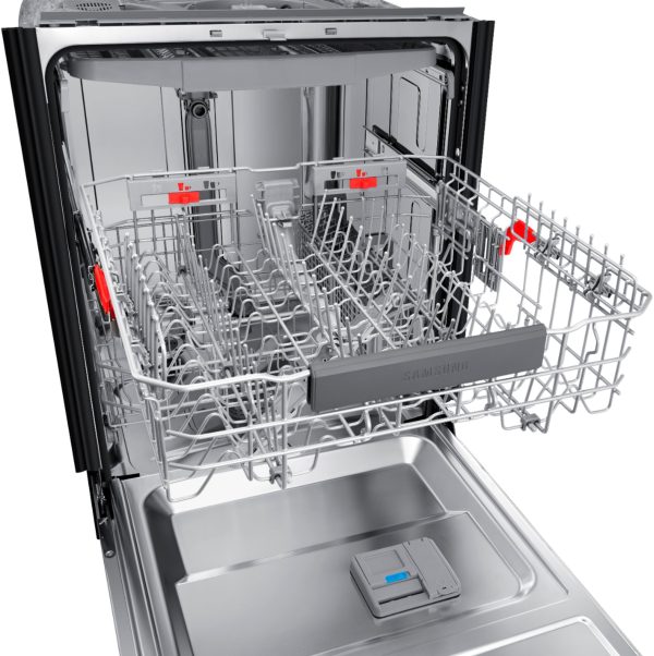 Samsung - StormWash 24" Top Control Built-In Dishwasher with AutoRelease Dry, 3rd Rack, 42 dBA - Black stainless steel - Image 9