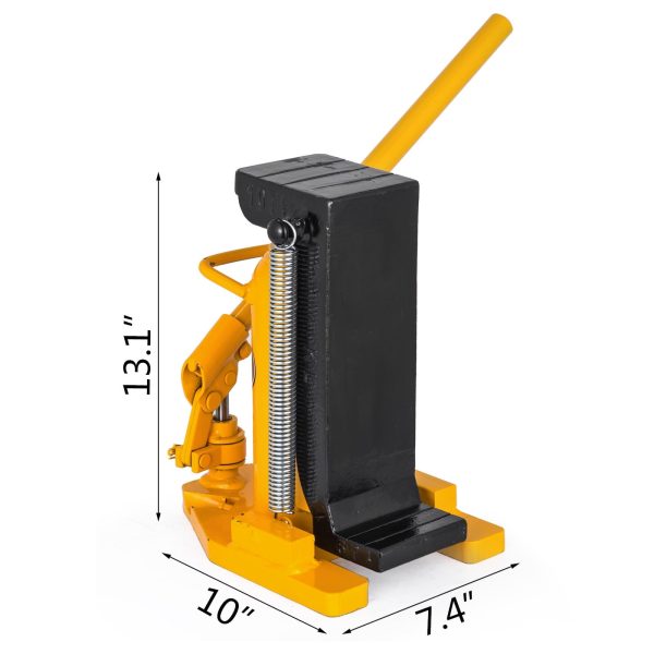 VEVOR Toe Jack Lift Hydraulic Machine Toe Jack Lift Air Hydraulic Toe Jack Proprietary Heat-Treated Steel (10 Ton Yellow) - Image 7