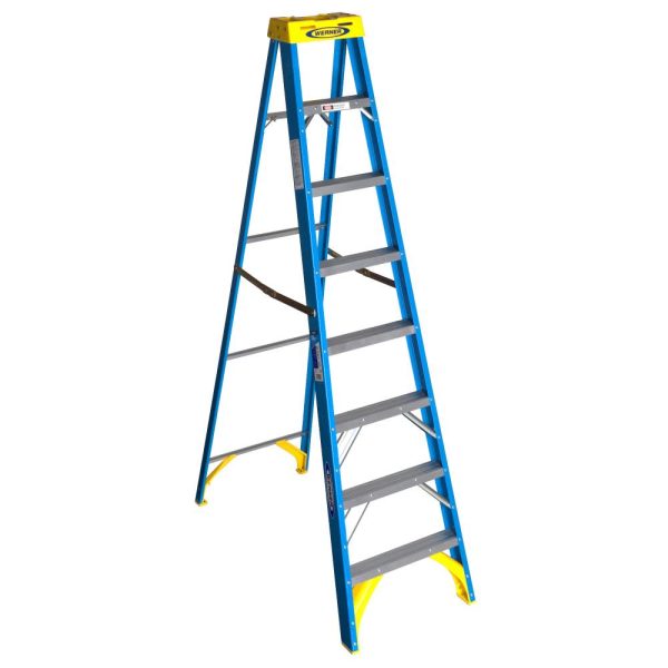 8 Ft. Type I Fiberglass Step Ladder💝 Last Day For Clearance