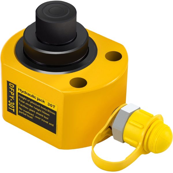 VEVOR Hydraulic Cylinder Jack, Hollow Ram Jack 30 Ton 2"(50mm)Stroke Durable 10000 Psi Single Acting