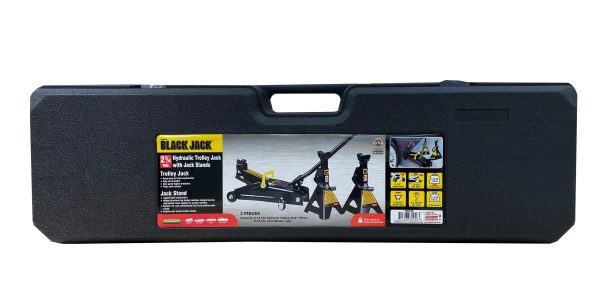 Black Jack 2.25 Ton Trolley Jack with 2.25 Ton Jack Stands in Case Black - T82253W - Image 12