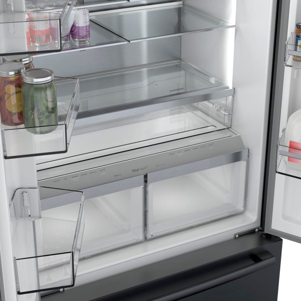 Bosch - 800 Series 21 Cu. Ft. French Door Counter-Depth Smart Refrigerator - Black stainless steel - Image 11