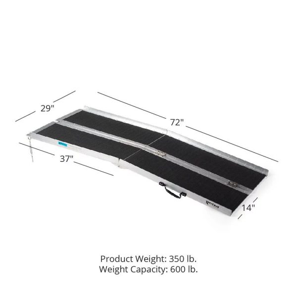 Titan Ramps 6' Multi-Fold Aluminum Wheelchair Ramp - 600 lb. Capacity - Image 2