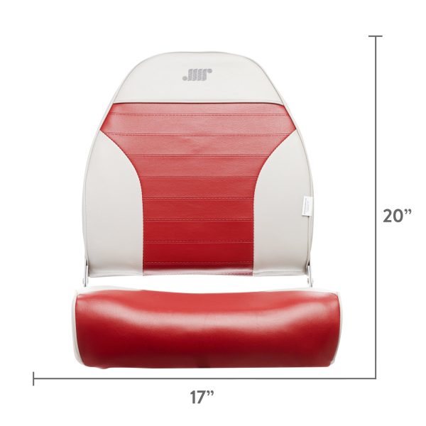 Wise 8WD588PLS-661 Standard High Back Boat Seat�� Grey/Red - Image 3