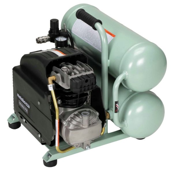 Hitachi 4 Gallon Portable Twin Stack Air Compressor - Image 3